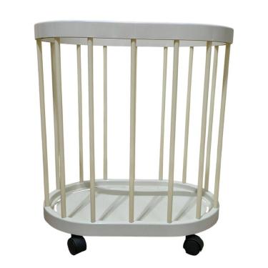 Imagem de Cesto Organizador Rodinhas Carrinho Multiuso Banheiro Cozinha Sala Casa Salao Guarda Organiza Roupa Acessorios Objetos