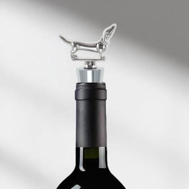 Imagem de Generic 1 peça de rolha de garrafa filhote de liga de zinco liga de alumínio TPR tom prata 9,5 x 4 x 2 cm