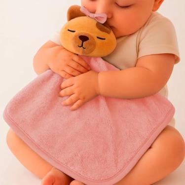 Imagem de Naninha pano paninho infantil para bebes crianças pets fofinho tecido macio presente chá de bebe (Rosa)