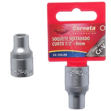 Imagem de Soquete Sextavado Curto 1/2 8Mm corneta