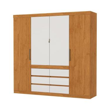 Imagem de Guarda Roupa Imperio 6 Gavetas Sem Espelho Carioca Moveis Cinamomo/off White