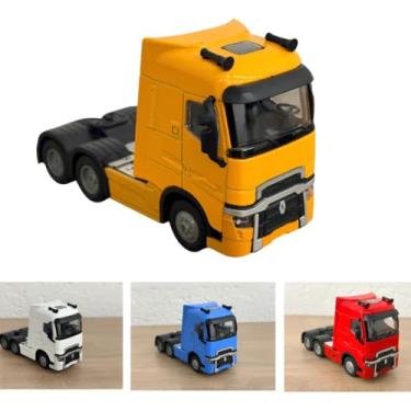 Imagem de Miniatura Caminhão Ferro RenaultT T Trucado Luz E Som (AMARELO)