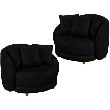 Imagem de Kit 2 Poltronas Decorativas Pes Madeira Maly Corano Tcs 724 Moll Tcs 724