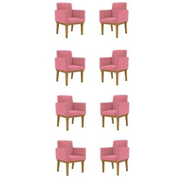 Imagem de Kit 8 Poltronas Reforçada Rosa