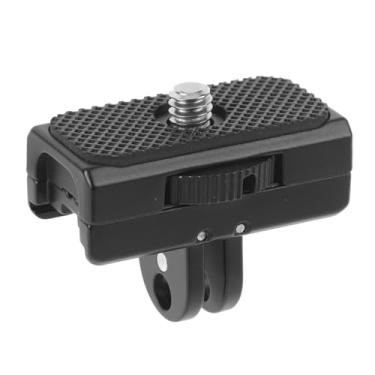 Imagem de Suporte de liberação rápida para câmera de ação para Action 5 Pro 4 3 X4 X3 X2 Suporte adaptador de liberação rápida de aço inoxidável com parafuso de 1/4 polegada, garras duplas, para tripés