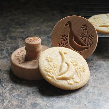 Imagem de Fun Food Tools, Carimbo de biscoito de madeira, 6 cm (Mother Goose CS-132)