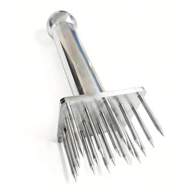 Imagem de TQDXZA Ferramenta de amaciador de carne de aço inoxidável com 18 agulhas – sem design de mola, pode ser lavada na lava-louças para bife, frango, porco, carne bovina