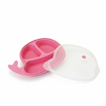 Imagem de Prato Infantil com Divisórias rosa Baleia