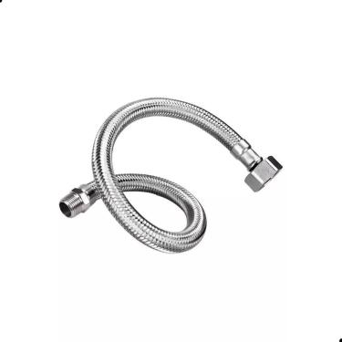 Imagem de Engate Flexivel Inox Traçado 60 Cm Niple Solto - Brazhu