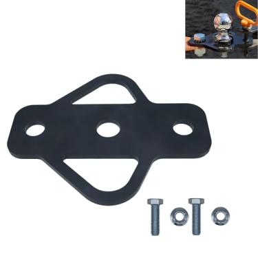 Imagem de Adaptador de engate de reboque de 3 vias, suporte de engate de aço com parafusos para cortador de grama quadriciclo carrinho de golfe carrinho de jardim trator de jardim instalação de bola de reboque