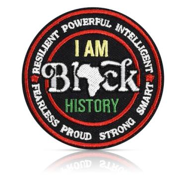 Imagem de Patch de Mês da História Negra, I Am Black History Circle Bordado Patches, 7,6 cm Vermelho Preto Verde Pan Africano Moral Patch, Ferro em Costurar para Jaquetas, Bolsas, Acessório de Orgulho Cultural