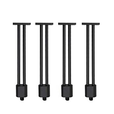 Imagem de LUOFDCLDDD Pernas de móveis, pernas de mesa - Diy Metálico Pés Ajustáveis de Altura Pernas de Mesa de Alumínio Suporte de Sofá Pés de Substituição para Armário, Mesa de Café, Armário de TV, Conjunto