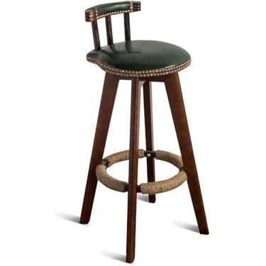 Imagem de Cadeira de jantar moderna para sala de maquiagem, moldura de madeira, bar, café, rebite, decoração, assento impermeável, cadeira de jantar, móveis decorativos (Cor: A, Tamanho: 63 cm) (Cor: D,