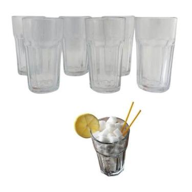 Imagem de Jogo Com 06 Copos De Vidro Trevi Alta Qualidade 350Ml - Wellmix