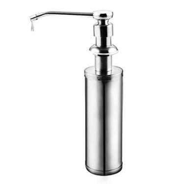 Imagem de KUYBTU Dispensadores de sabão de bancada, para pia de cozinha, bomba de água de bancada com kit de tubo de extensão design para banheiro dispensadores de sabão de atualização de garrafa grande