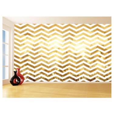 Imagem de Papel De Parede 3D Sala Chevron Zig Zag Listras 3,5M Zig132 - Você Dec
