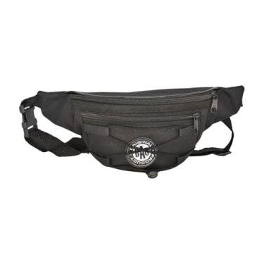 Imagem de Pochete Masculina Bolsa Cintura Slim Motoqueiro Caminhada - Bag, Preto