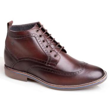 Imagem de Bota Rafarillo Coturno Masculina Couro Aumenta Altura, 39