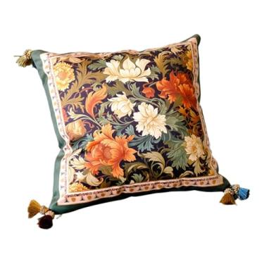 Imagem de BLWOTMOR Almofada Floral com Encarte 45cmx45cm Presente para Sala de Estar Escritório Quarto Sofá Carro, Multicolorido