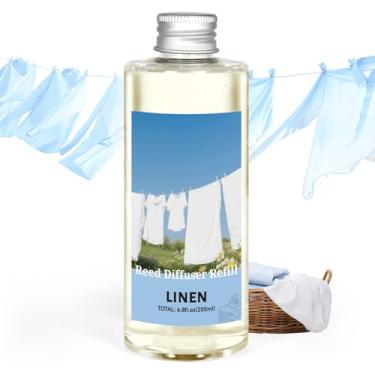 Imagem de STRN Refil difusor de palheta de óleo essencial de linho, 200 ml, aromaterapia de longa duração, líquido de fragrância natural com frasco ecológico para casa, quarto, spa