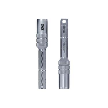 Imagem de 711L Extensão de broca magnética de 1/10.2 cm com alça em L | Soquete profundo de 15 mm para brocas de extremidade dupla | Adaptador de acessório para chave catraca mini 7AX1C | Pacote com 2