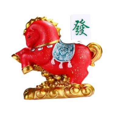 Imagem de Ｂｅｓｇａ Estatueta de Cavalo, Ornamento de Mesa em Resina, Escultura de Cerâmica para Feng Shui Chinês, D