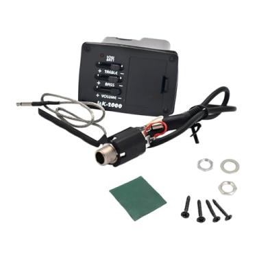 Imagem de TTETTZ Captador Piezoelétrico para Ukulele com Pré-amplificador, Equalizador de 2 Bandas, Acessório para Instrumento Musical, de Afinador E Pré-ampli
