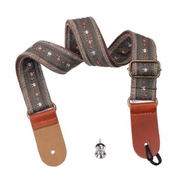 Imagem de MERIGLARE Correia para ukulele ajustável em comprimento, portátil, de 75 cm a 127 cm, antiderrapante, com pino de fixação, alça de ombro para palco, aulas e, Style C