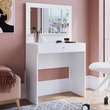 Imagem de Penteadeira 72cm c/ Espelho e Iluminação Led PE070 Art in Móveis, Bran