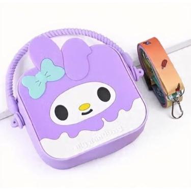 Imagem de Bolsa Cute Infantil em Silicone – Personagem Adorável, Alça Regulável, Para Passeios (ROXA)