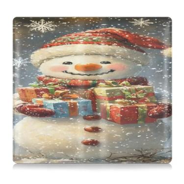 Imagem de CEBUGI Lindo porta-luvas com porta-luvas de carro e seguro de boneco de neve para organizador de documentos, 12,5 cm x 24 cm