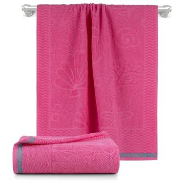 Imagem de Toalha de Banho Beach, Kit 2 Pçs, para Praia e Piscina, Rosa