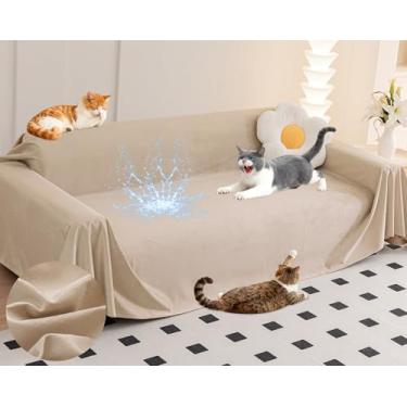 Imagem de Loiion Protetor de móveis para gatos – capa de sofá ultramacia à prova d'água para manter os gatos afastados, protetores de sofá que aceitam animais de estimação para assento amoroso, capa de sofá