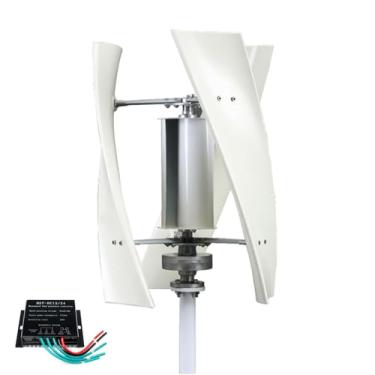 Imagem de 12v,HYZHANHONG Gerador de Turbina Eólica de Eixo Vertical 12V, Sem Ruído 14000W, Turbina Eólica de Levitação Magnética 12V-220V com Controlador MPPT para Iluminação Residencial e de Rua