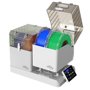 Imagem de Chitu Systems Caixa secadora de filamentos – Caixa seca com 4 carretéis de impressão 3D para PLA de 1,75/2,85 mm, ABS, TPU, PETG - Armazenamento de filamentos sem umidade com controle de umidade (4