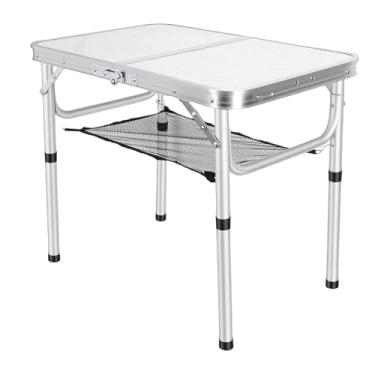 Imagem de Luocute Mesa de Acampamento Dobrável, Mesa de Piquenique Portátil Com Ajustável, Estrutura de Alumínio Reforçada para Acampamento Interno Externo, Praia, Churrasco, Viagens de