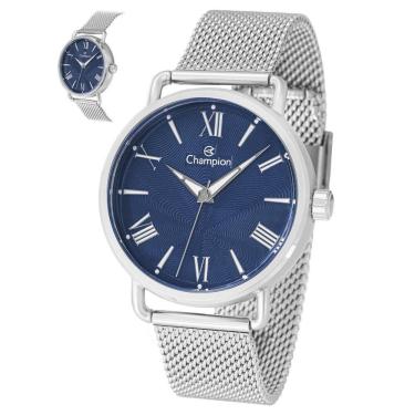Imagem de Relógio Champion Masculino Ref: Ch30251f Casual Mesh Prateado