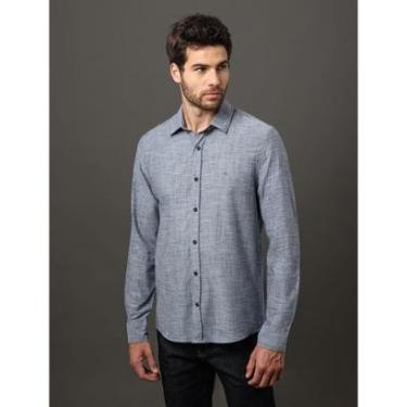 Imagem de Camisa Masculina Alg Flamê Calvin Klein Jeans  Marinho-Masculino