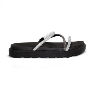 Imagem de Sandália Flat Vizzano Feminina Strass Flatform 6459.118-Feminino