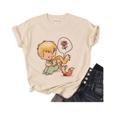 Imagem de Mulheres e meninas engraçadas The Little Prince T Shirt, Harajuku T-sh