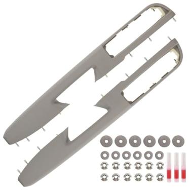 Imagem de YZQPNB Apoios de braço de porta compatíveis com Chevy Silverado Tahoe Suburban 2010-2014, GMC Sierra Yukon cinza lado esquerdo e direito do passageiro