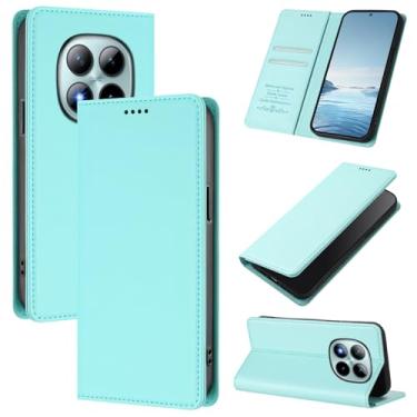 Imagem de Capa carteira fina para Redmi Note 15 Pro+ 5G com capa flip magnética, compartimentos para cartões e suporte, bloqueio RFID, compatível com carregamento sem fio, capa protetora à prova de choque