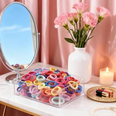 Imagem de 500 peças de laços de cabelo de algodão para bebês para meninas e crianças, faixas de cabelo sem costura para crianças, suportes de rabo de cavalo (várias cores)