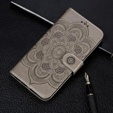 Imagem de HONGYAN Capa de telefone Para o Huawei Honor Play 3 Mandala em relevo Horizontal Flip Leather Case com titular e slots de cartas e carteira e moldura fotográfica e cordão Capa protetora