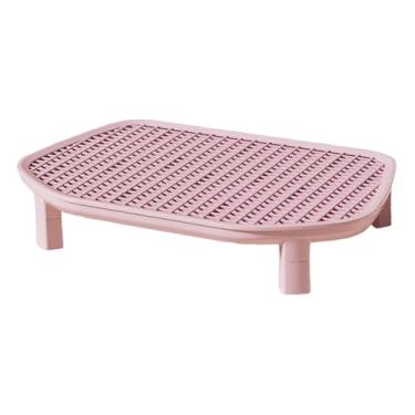 Imagem de MotiveTech Plataforma para caixa de areia de gato, e, reduz a dispersão de areia, coletor de areia portátil antiderrapante profissional, Rosa