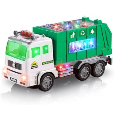 Imagem de Caminhão Coletor De Lixo Bate Volta Com Luz E Som Brinquedo Infantil Veículo Educativo Divertido Para Brincar Kizumba