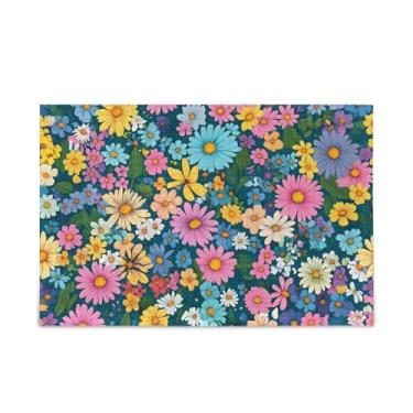 Imagem de Quebra-cabeça de 500 peças de flores silvestres coloridas vibrantes, composto de papel e madeira, quebra-cabeça masculino com letras