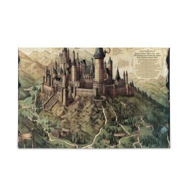 Imagem de Quebra-cabeça vintage de 500 peças, com mapa de lenda vintage, quebra-cabeças rígidos de papel e madeira para adultos com bolsa de armazenamento