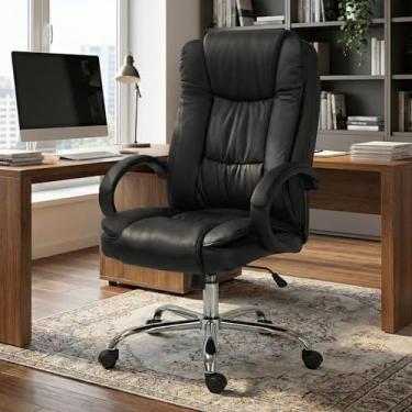 Imagem de Cadeira de Escritório Presidente Ergonômica Home Office Apoio Para Os Pés