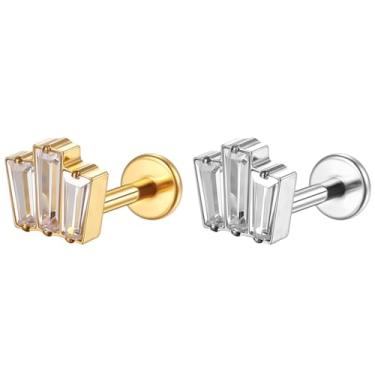 Imagem de LOMISS PIERCING LABRET TITÂNIO PVD ZIRCÔNIA CRAVEJADA 1,2X8mm (PRATA)